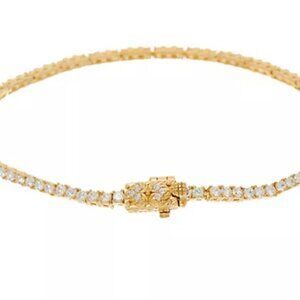 Judith Ripka 14K Clad 6-3/4" Diamonique Tennis Bracelet